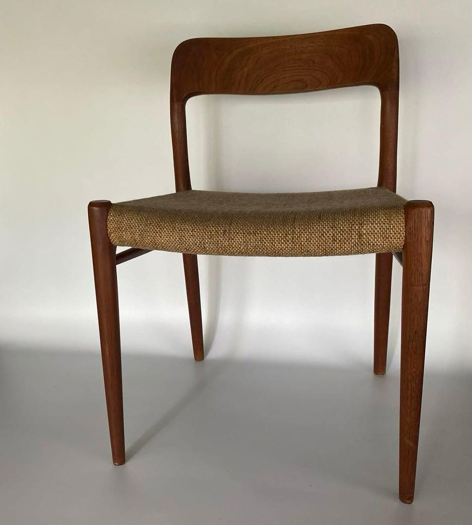 J.L. Møller No.75 ダイニングチェア チーク ファブリック A