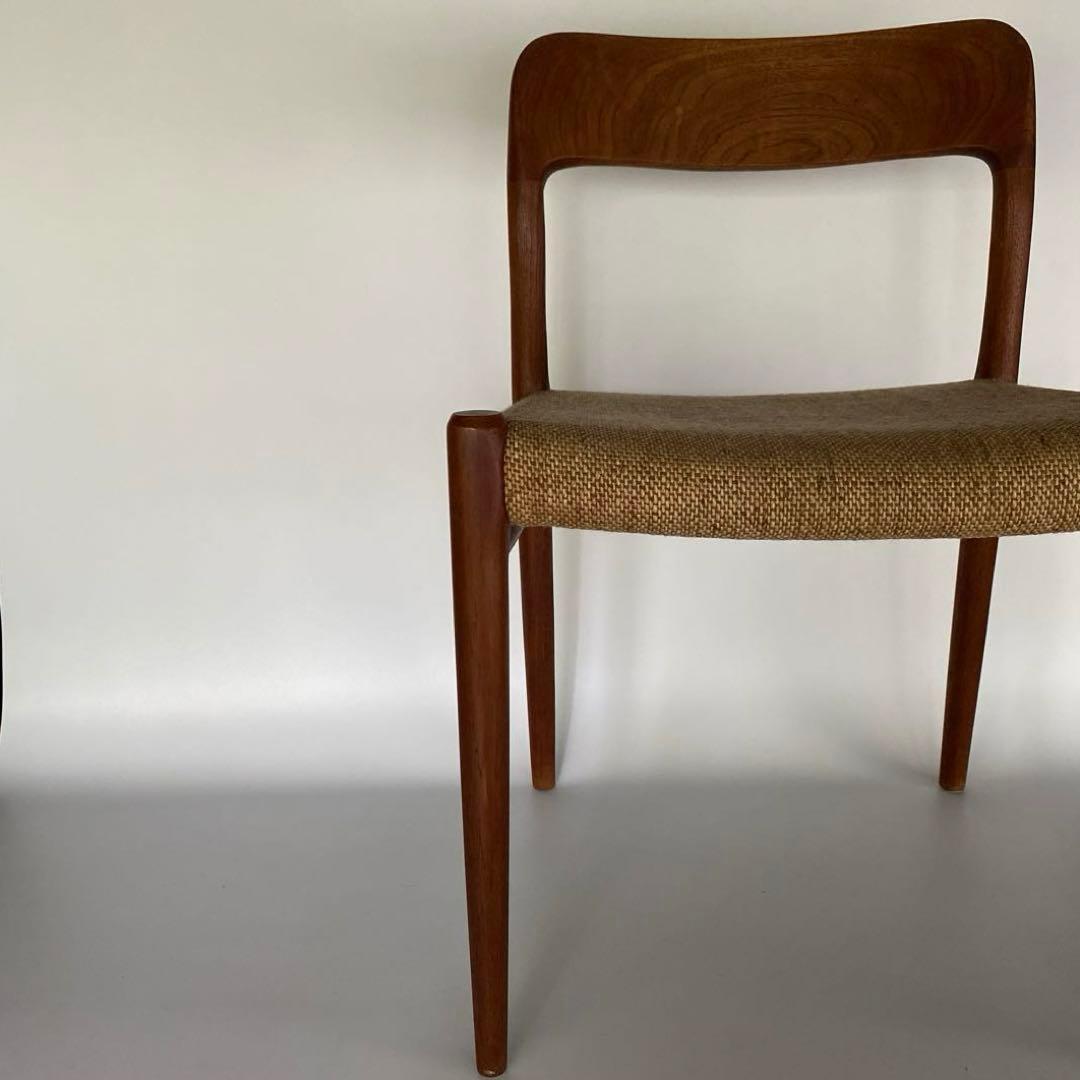 J.L. Møller No.75 ダイニングチェア チーク ファブリック A