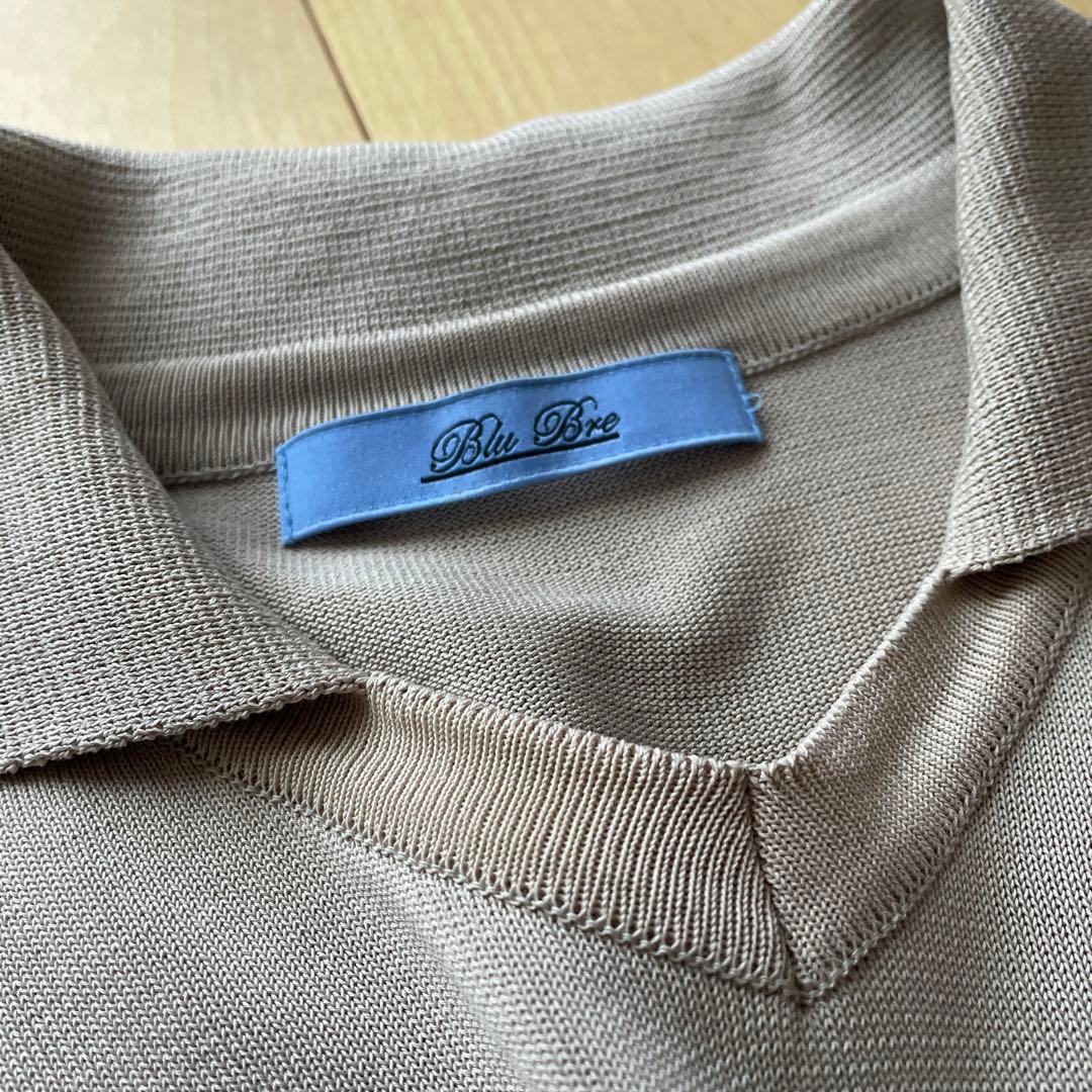 【美品】Blu Bre スキッパー　ベージュ　XL