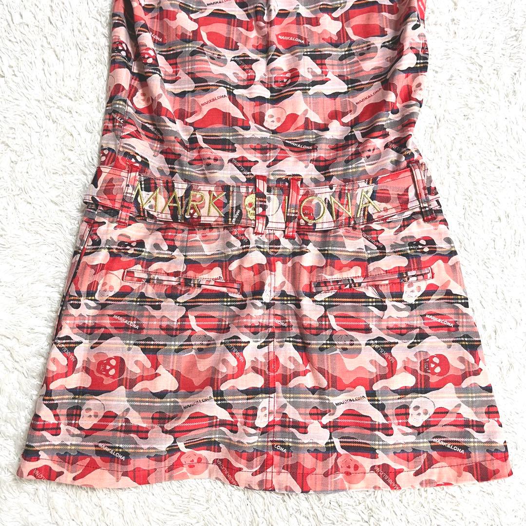 ✨未使用級✨マークアンドロナ ワンピース ベルト 総柄 ゴールド プレート