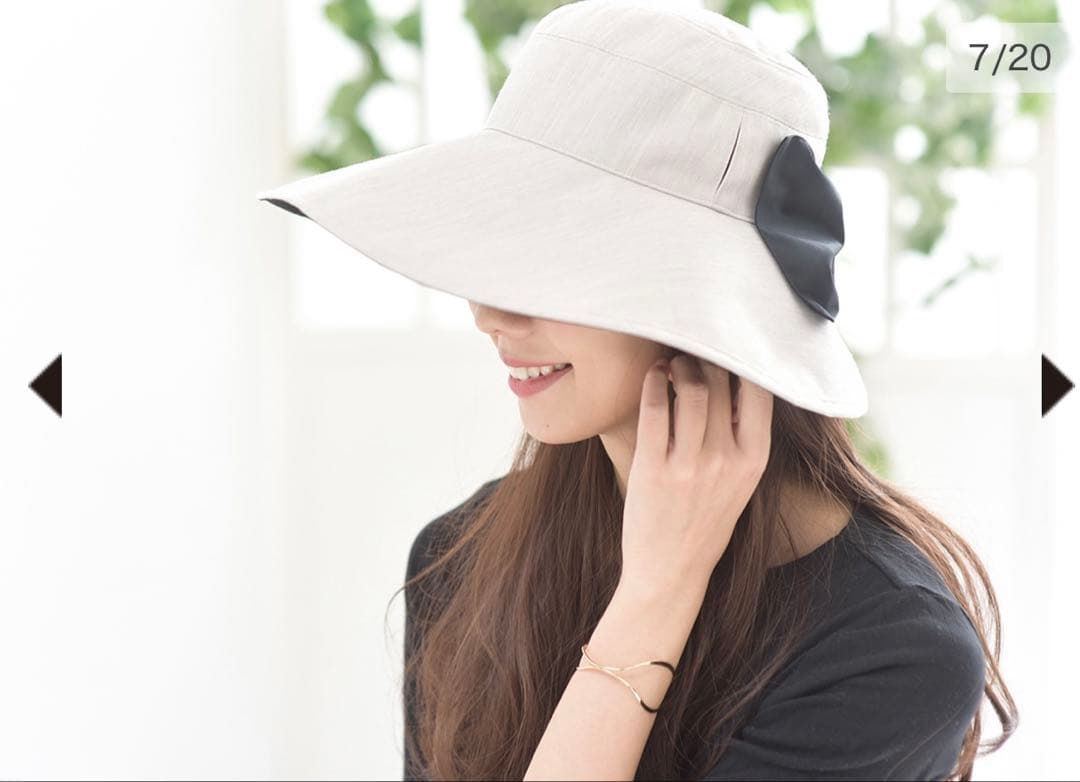 サンバリア100 リボンハット　未使用 帽子　遮光100