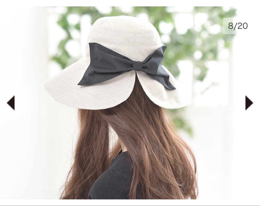 サンバリア100 リボンハット　未使用 帽子　遮光100