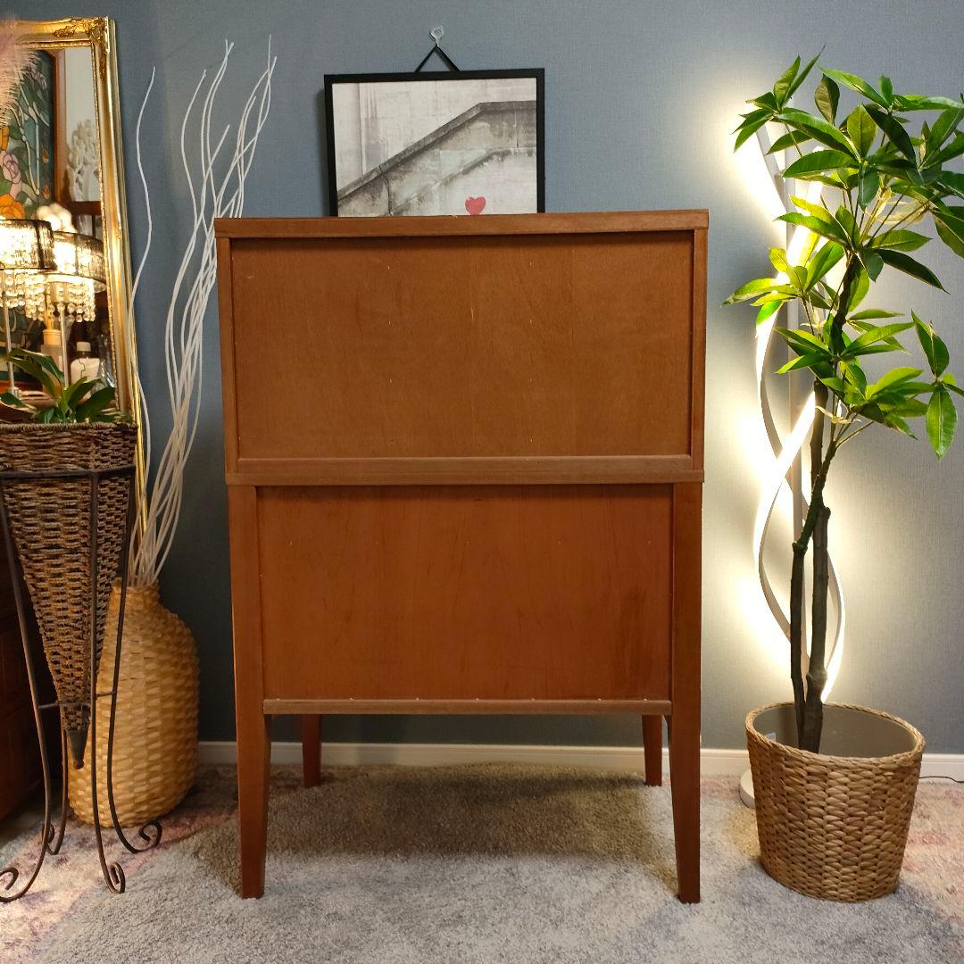 【希少】マルニ木工 ヴィンテージ ライティングビューローデスク キャビネット