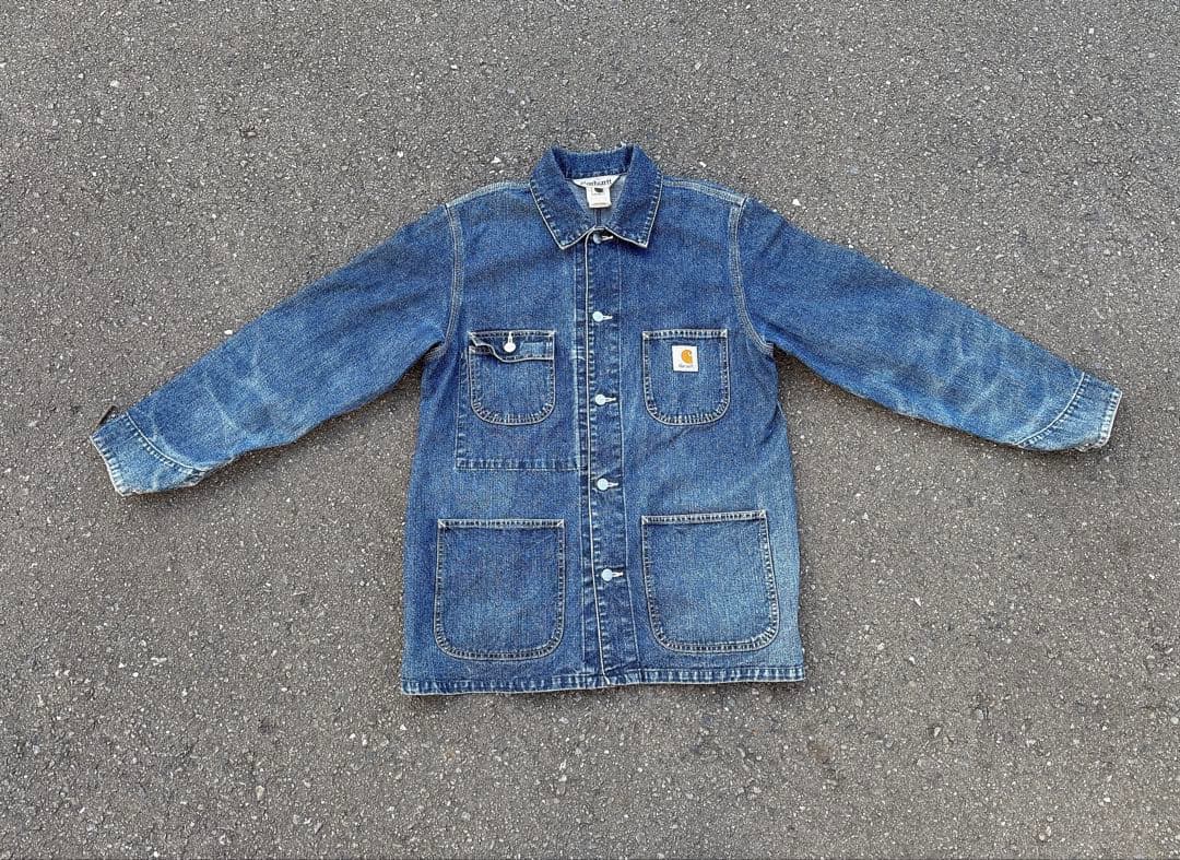 Carhartt カーハート デニム カバーオール チョアコート フェード M