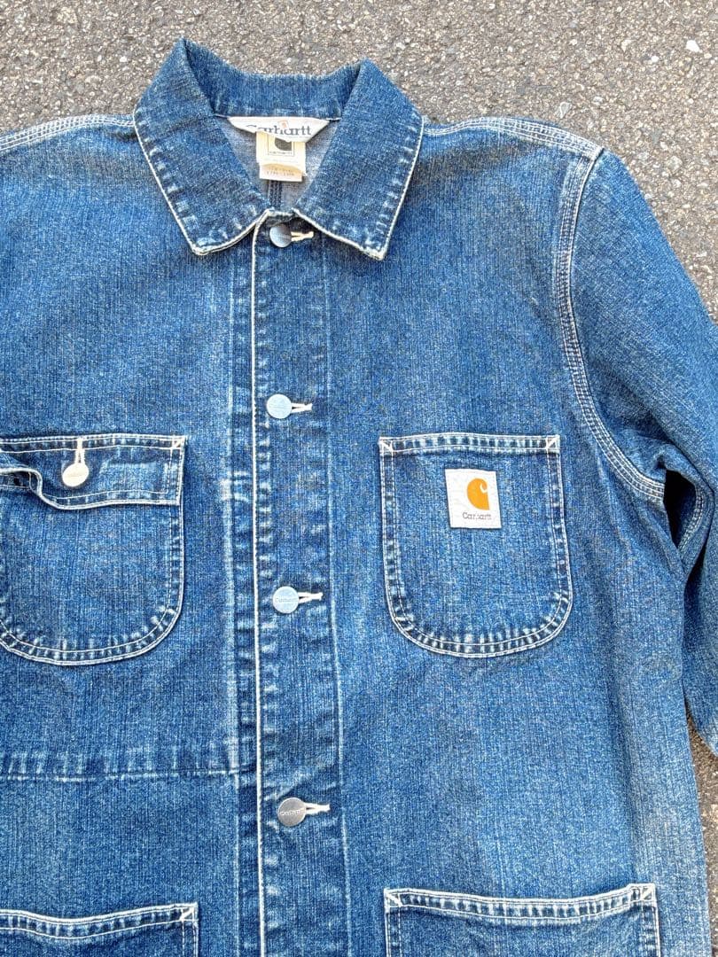 Carhartt カーハート デニム カバーオール チョアコート フェード M
