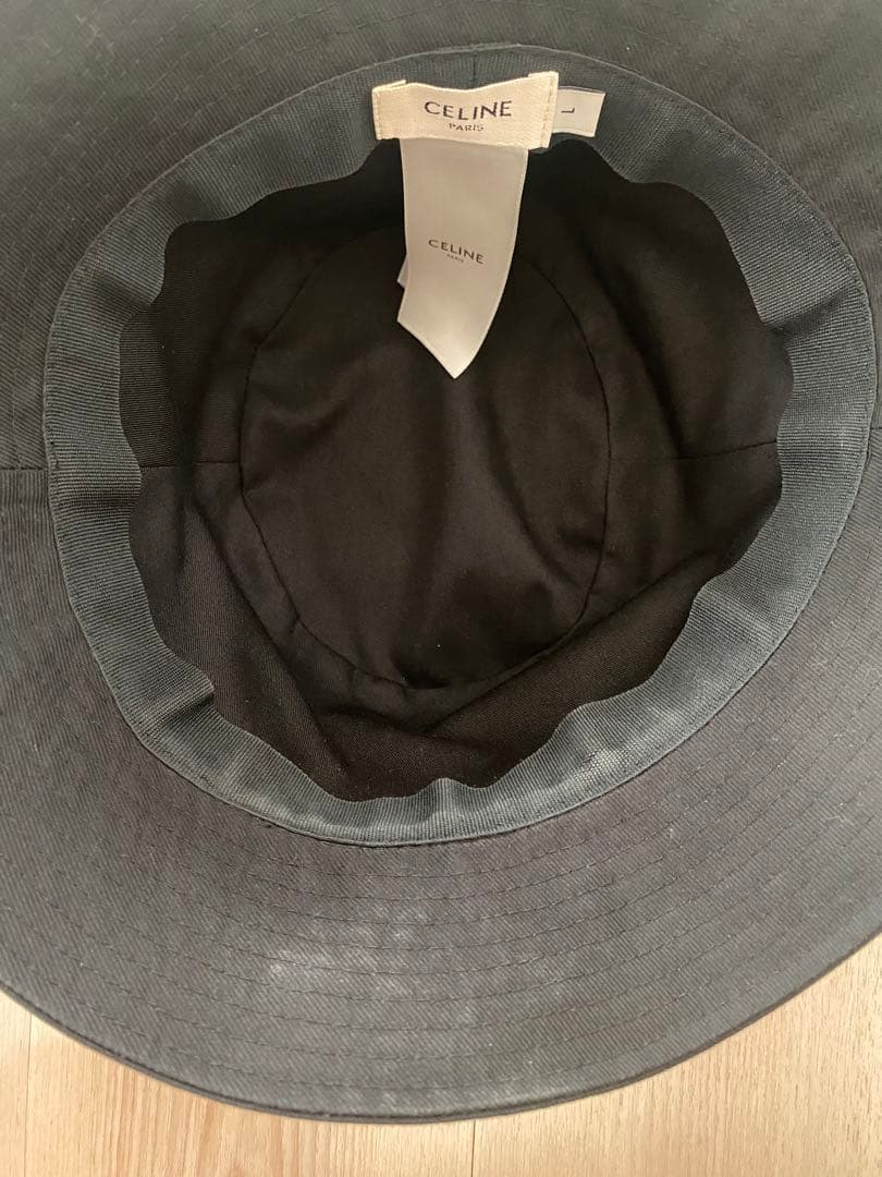 [正規品]CELINEセリーヌバケットハット黒 Lサイズ