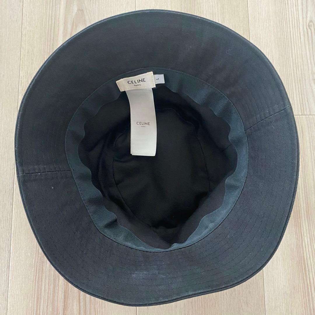 [正規品]CELINEセリーヌバケットハット黒 Lサイズ