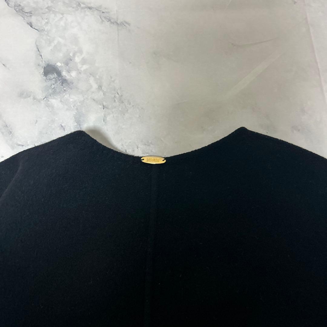 Deuxieme Classe ドゥーズィエムリバーノーカラーコート　ブラック