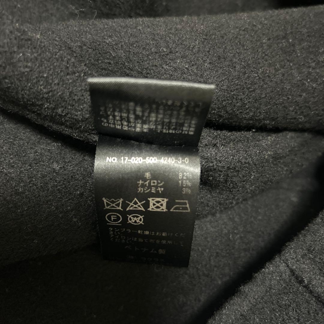 Deuxieme Classe ドゥーズィエムリバーノーカラーコート　ブラック