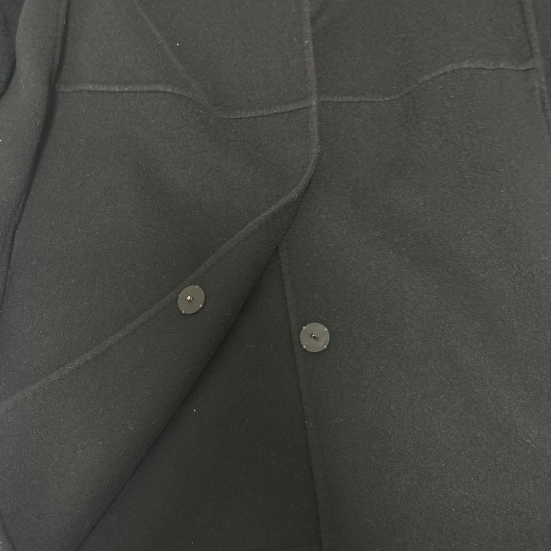 Deuxieme Classe ドゥーズィエムリバーノーカラーコート　ブラック