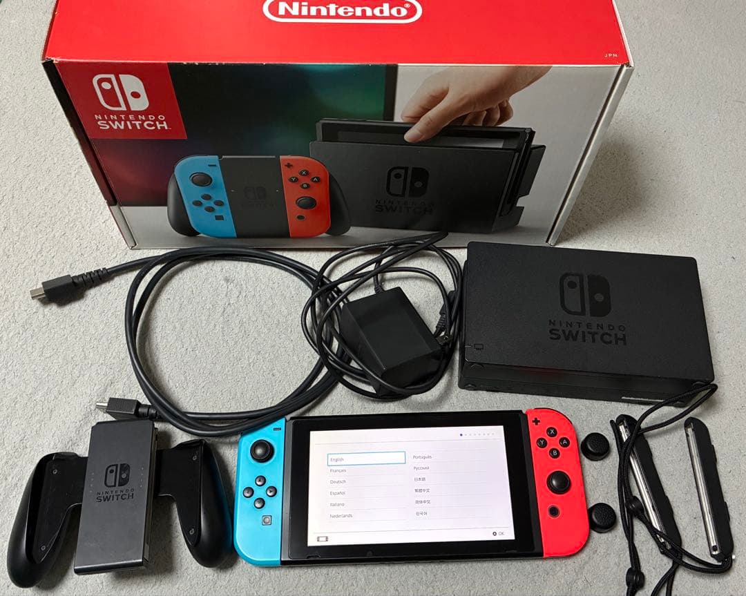 Nintendo Switch 本体 赤/青 付属品完備