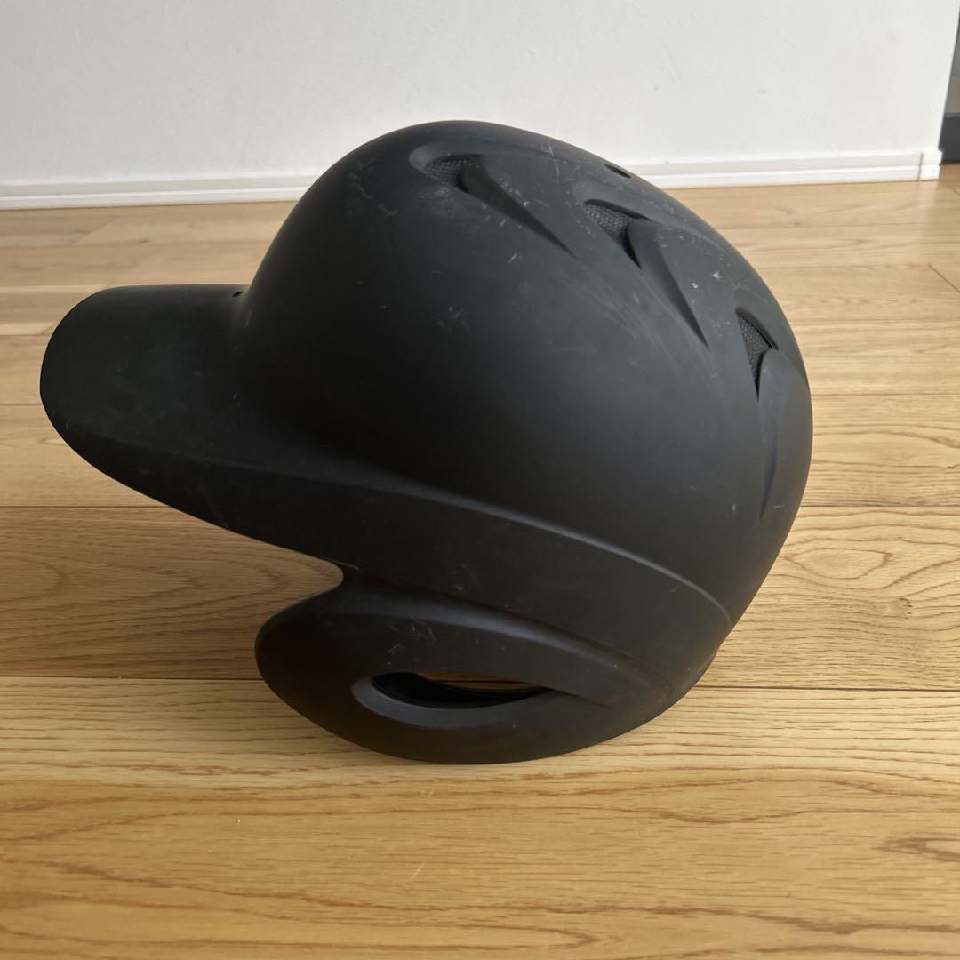 【2個セット】SSK 軟式野球　ヘルメット　両耳　M 艶消し　黒　袋付き