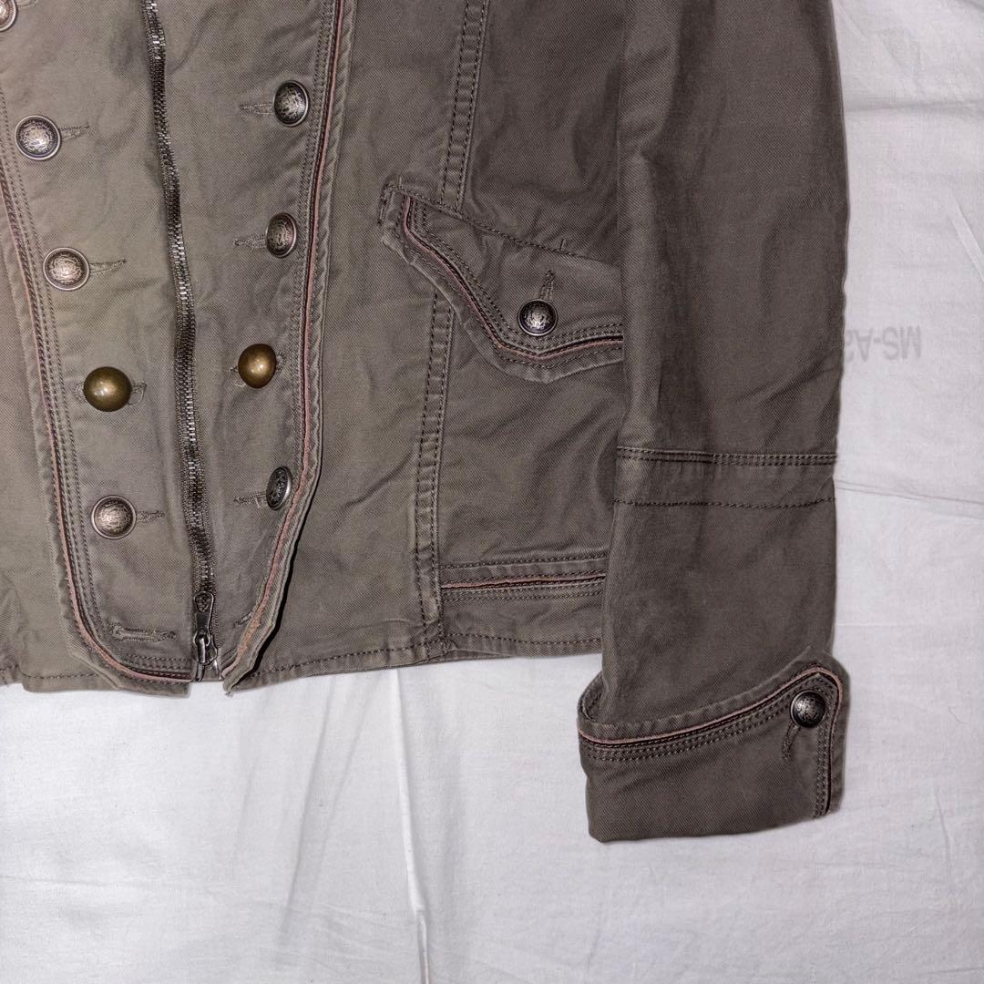 G.O.A カーキ　ジャケット　ナポレオンジャケット　ミリタリージャケッ Y2K