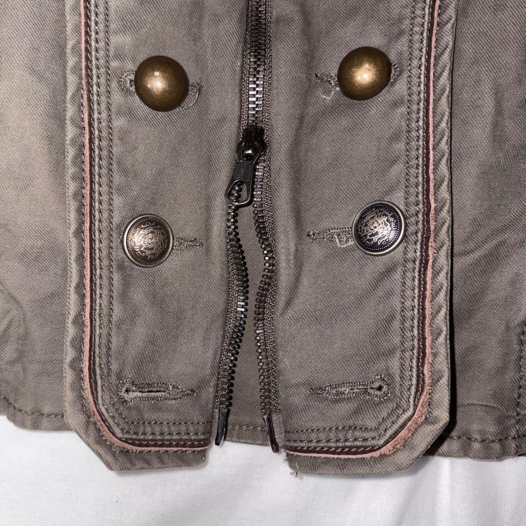 G.O.A カーキ　ジャケット　ナポレオンジャケット　ミリタリージャケッ Y2K