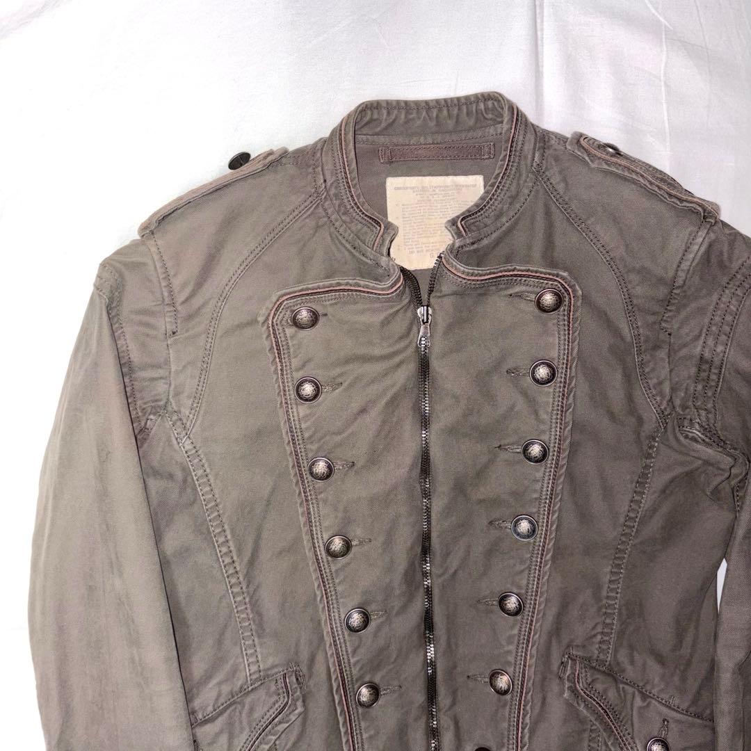 G.O.A カーキ　ジャケット　ナポレオンジャケット　ミリタリージャケッ Y2K