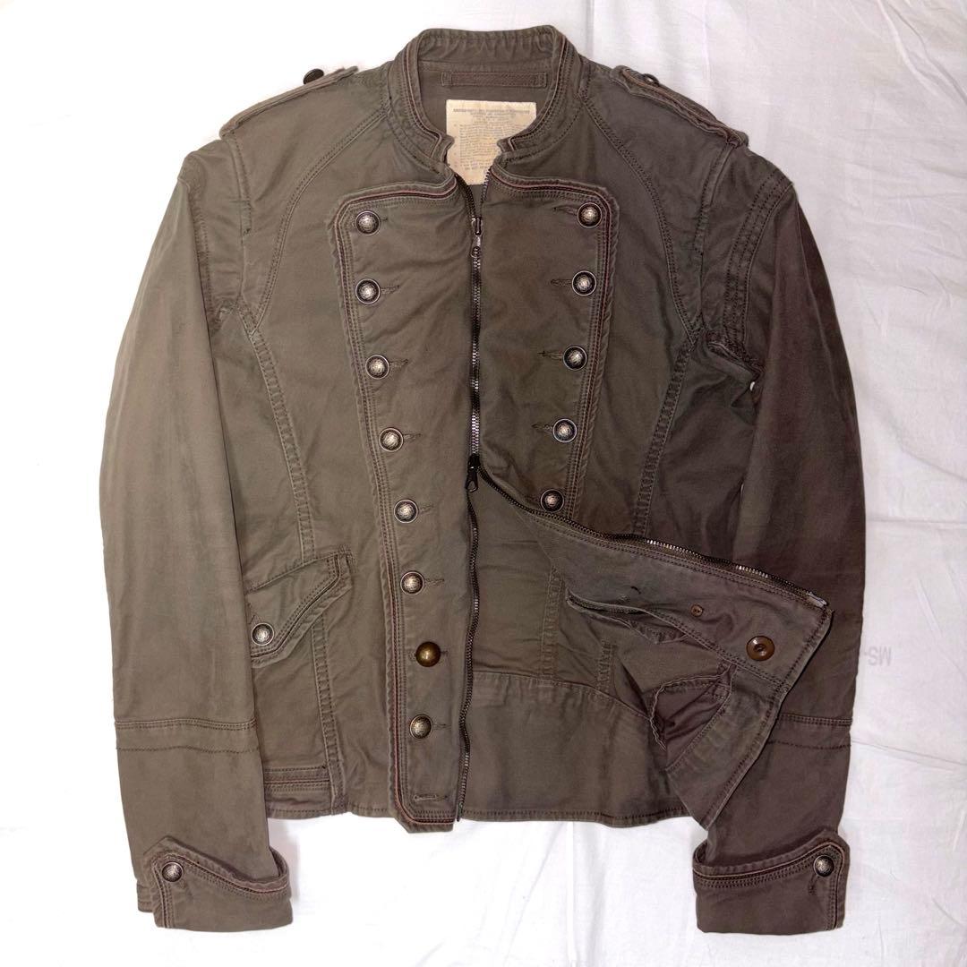 G.O.A カーキ　ジャケット　ナポレオンジャケット　ミリタリージャケッ Y2K