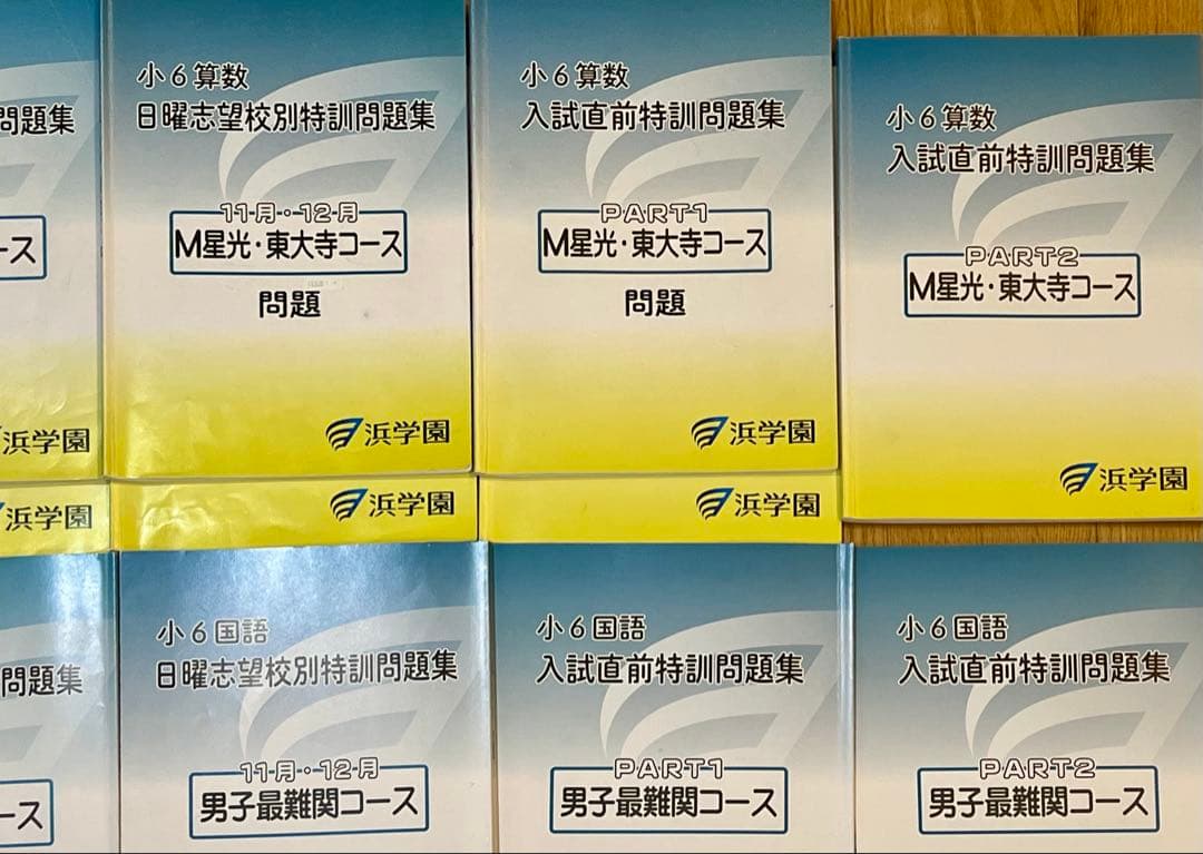 シンプル　浜学園 日曜志望校別特訓 男子最難関・M星光東大寺コース