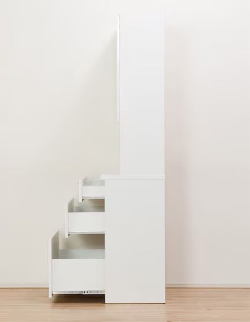 ホワイト食器棚 ニトリ　キッチンダイニングボード（ソレル 70DB WH）