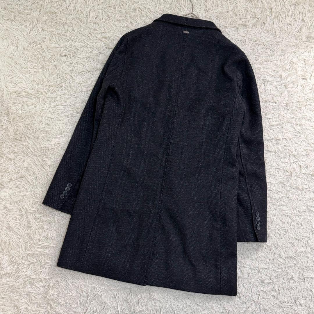 16798✨ヘルノ チェスターコート ヘリンボーン ツイード 50 LL