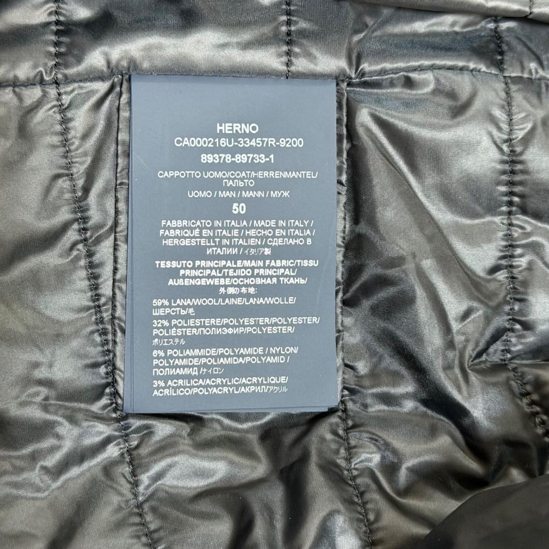 16798✨ヘルノ チェスターコート ヘリンボーン ツイード 50 LL