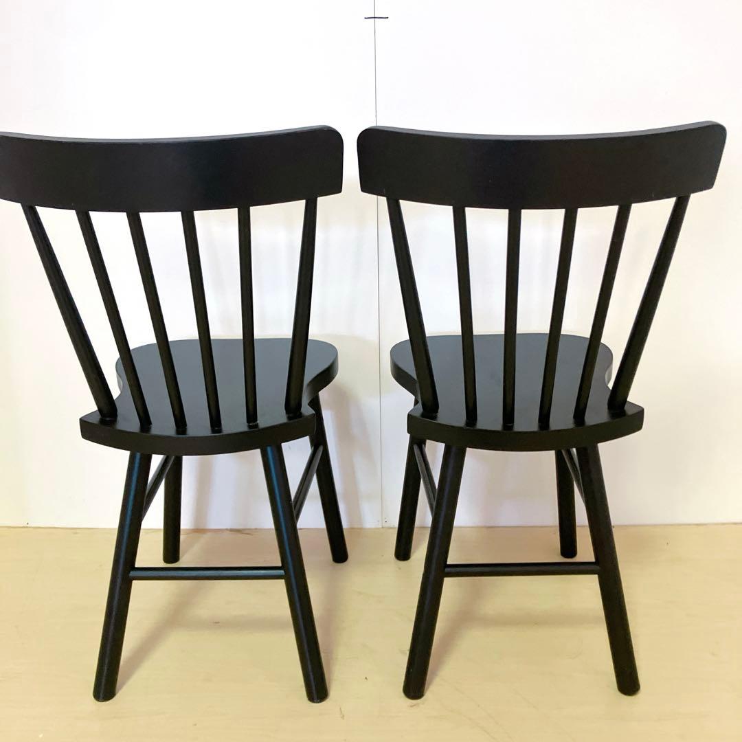 IKEA イケア　木製ダイニングチェア　ノッラリード　ウィンザーチェア　2脚