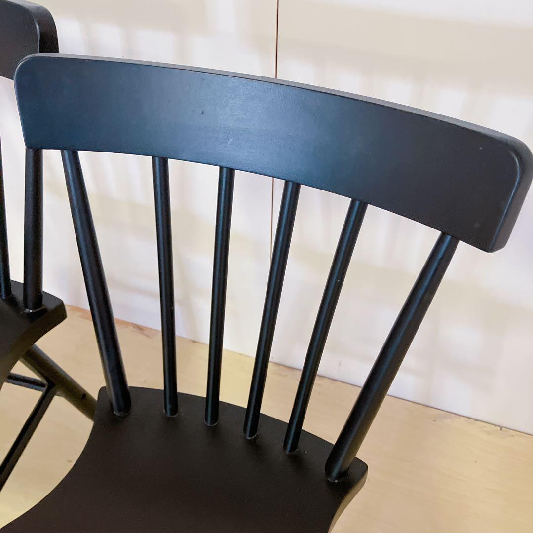 IKEA イケア　木製ダイニングチェア　ノッラリード　ウィンザーチェア　2脚