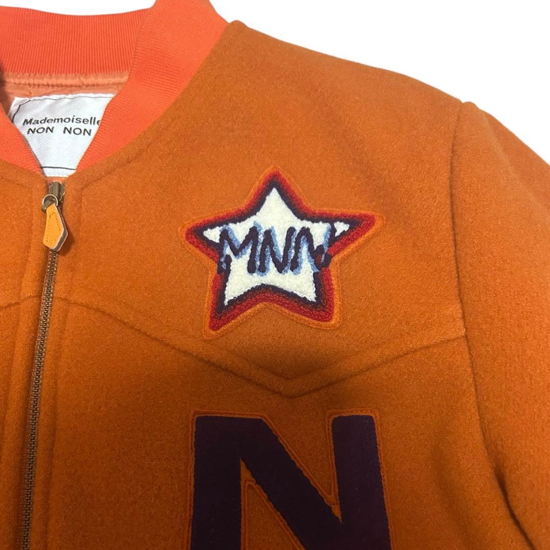 Mademoiselle non non /ワッペン付きウール スタジャン日本製