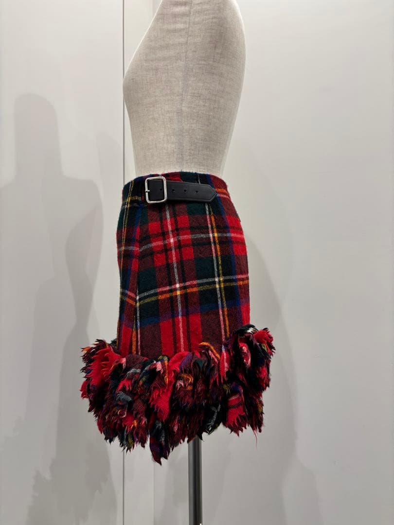 ［00AW］コムデギャルソン　タータンチェック巻きスカート　アーカイブ