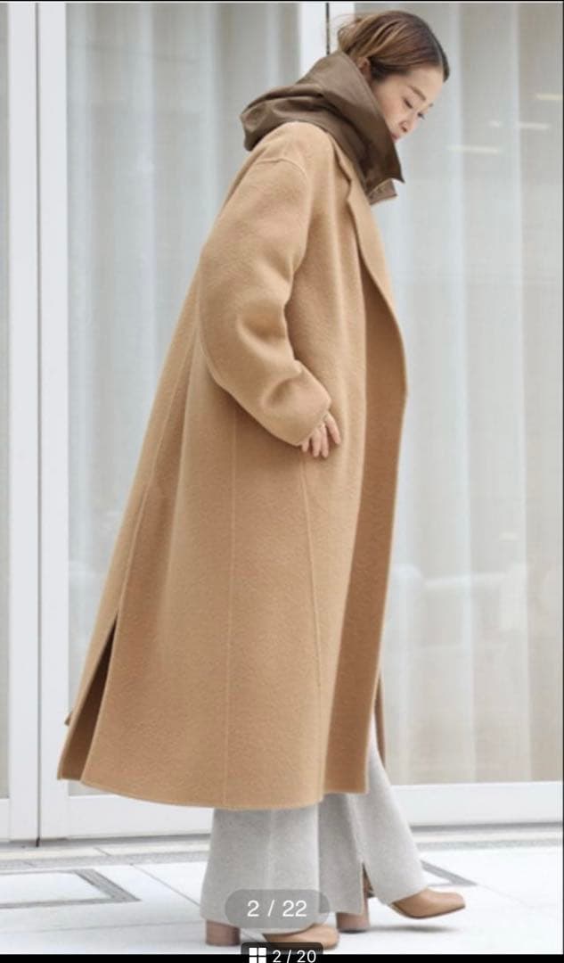 victorianシャギーコート キャメル