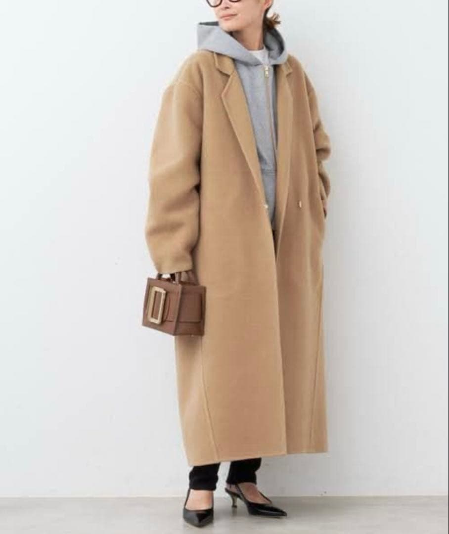 victorianシャギーコート キャメル