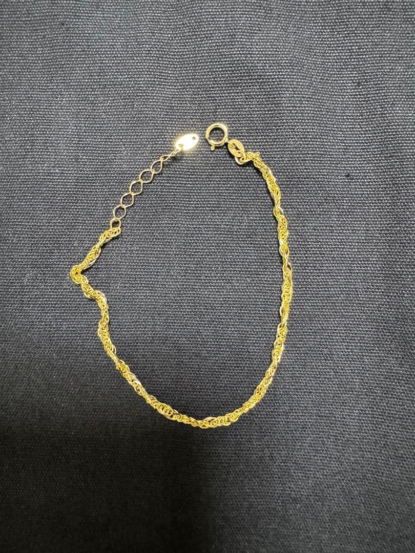 【最終値下げ】ゴールド ブレスレット 10K 刻印 アヴァランチ　18㎝
