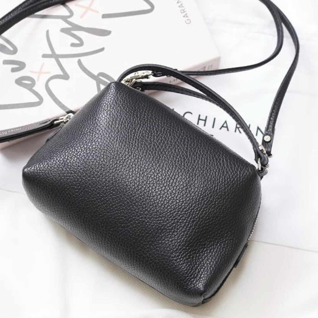 【美品】GIANNI CHIARINI アリファ S ショルダーバッグ　黒
