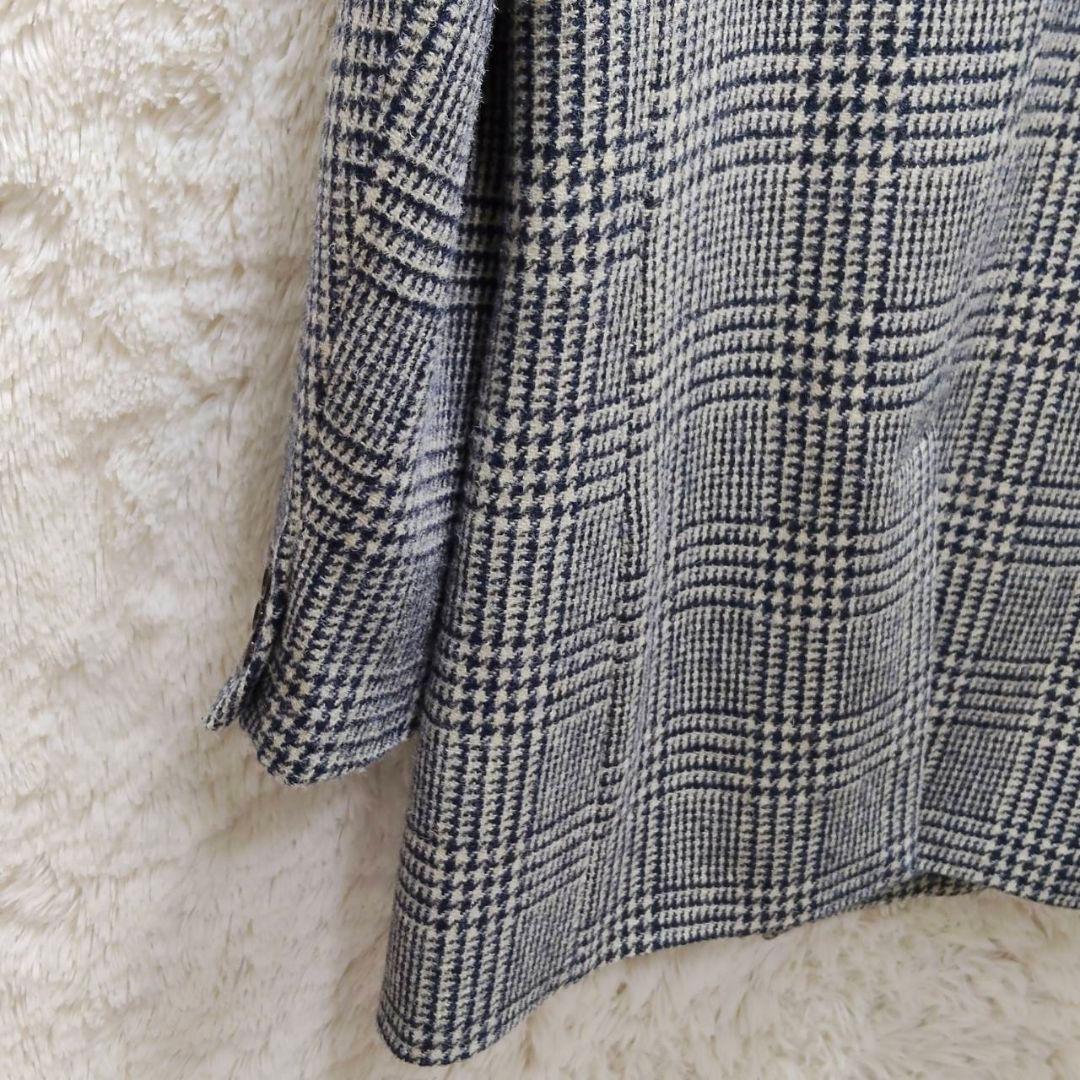 ハリスツイード × オックスフォードクラシックウールコート グレンチェック