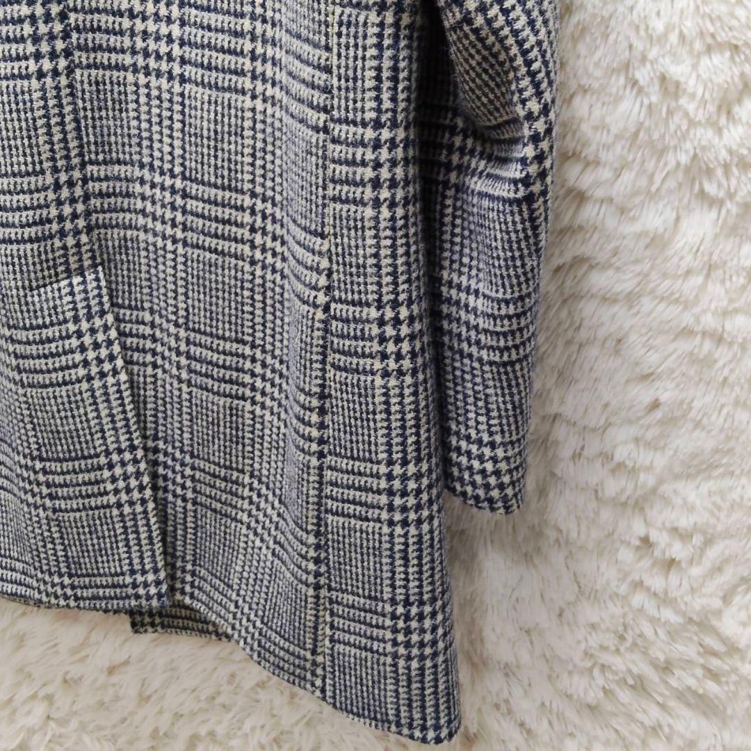 ハリスツイード × オックスフォードクラシックウールコート グレンチェック