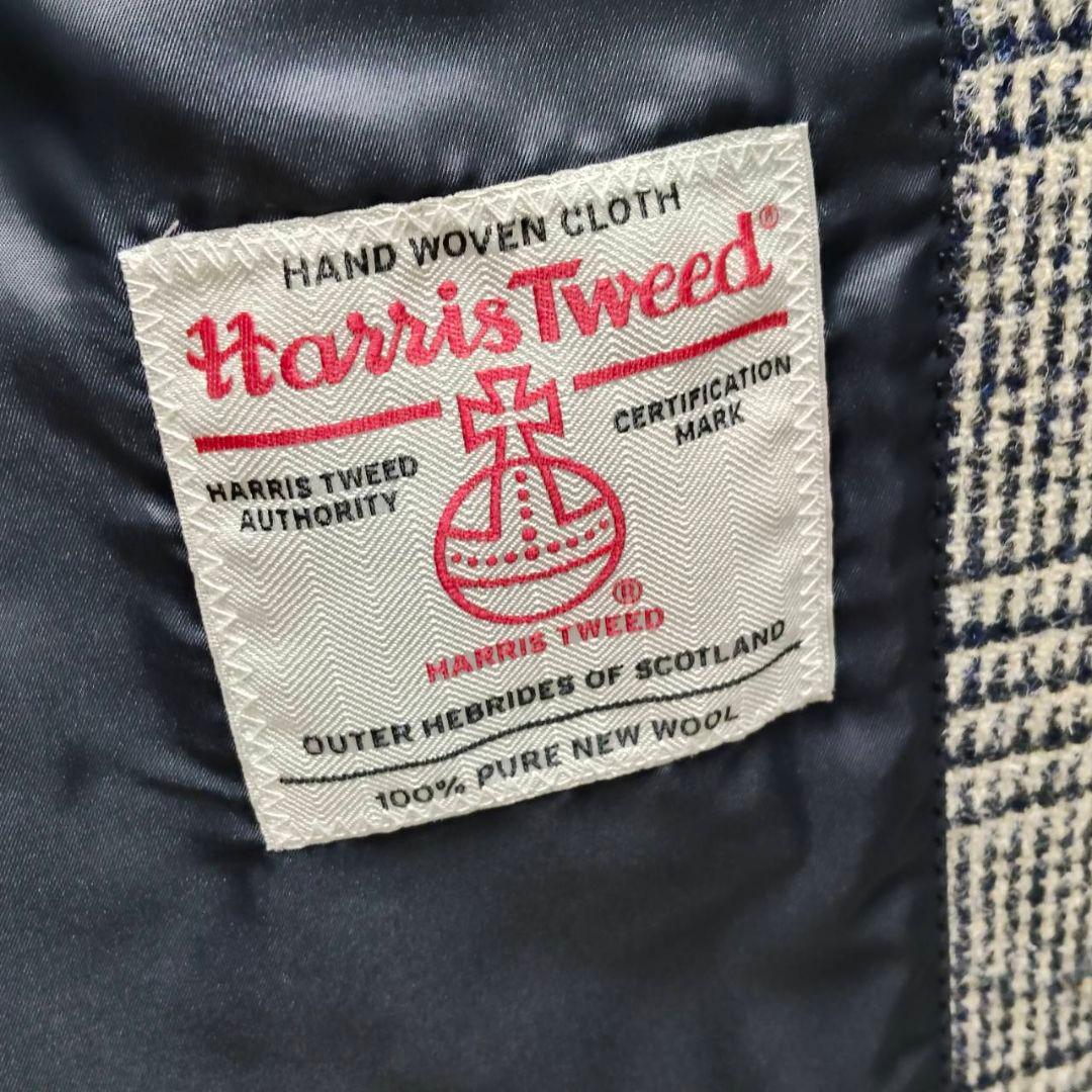 ハリスツイード × オックスフォードクラシックウールコート グレンチェック