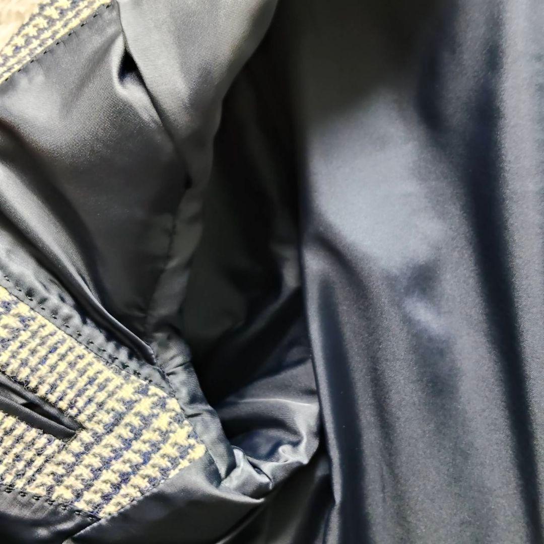 ハリスツイード × オックスフォードクラシックウールコート グレンチェック