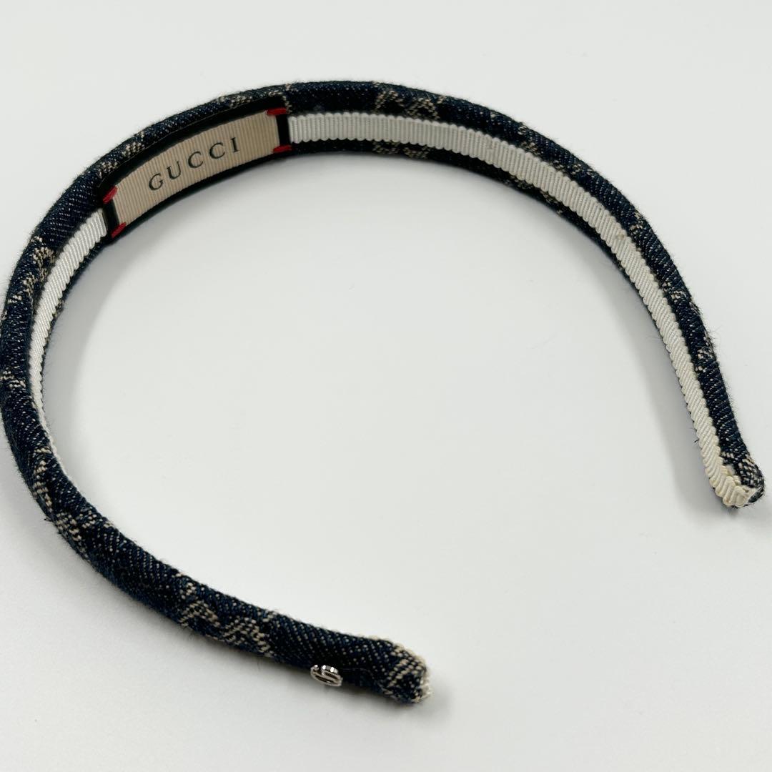 希少✨　グッチ　カチューシャ　エコウォッシュドデニム　マーモント　GGロゴ