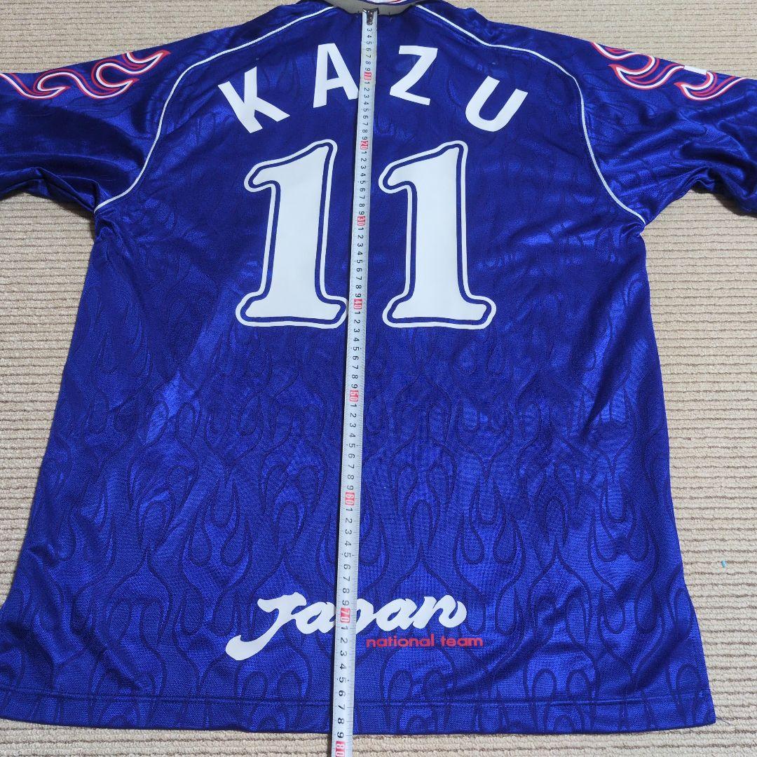 日本代表 1998 ホーム 炎 ユニフォーム 三浦知良 アシックス正規品Оサイズ