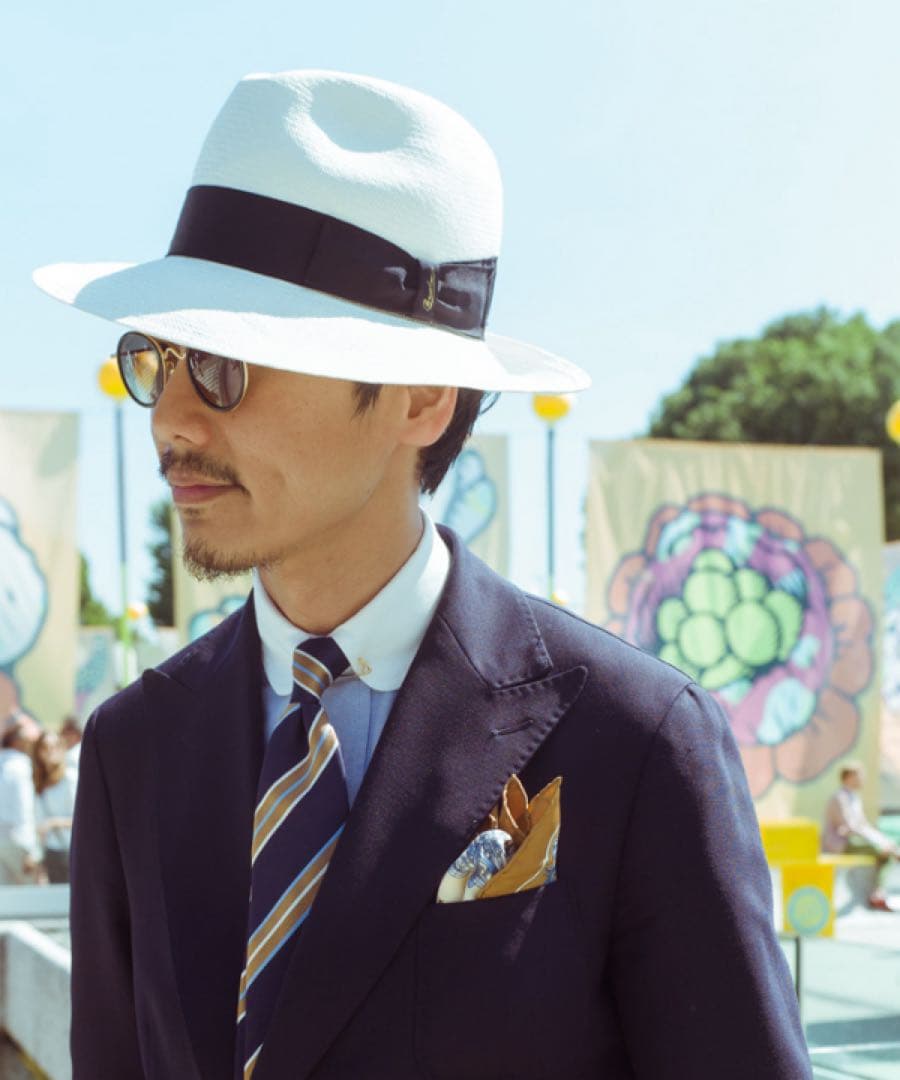 西口修平　ボルサリーノ　パナマ　ファイン ワイドブリム　ビームス　サイズ60