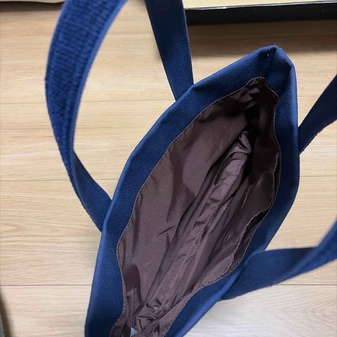 ラブラリーバイフェイラー オールドテディ ワッペントートバッグ ネイビー(小)