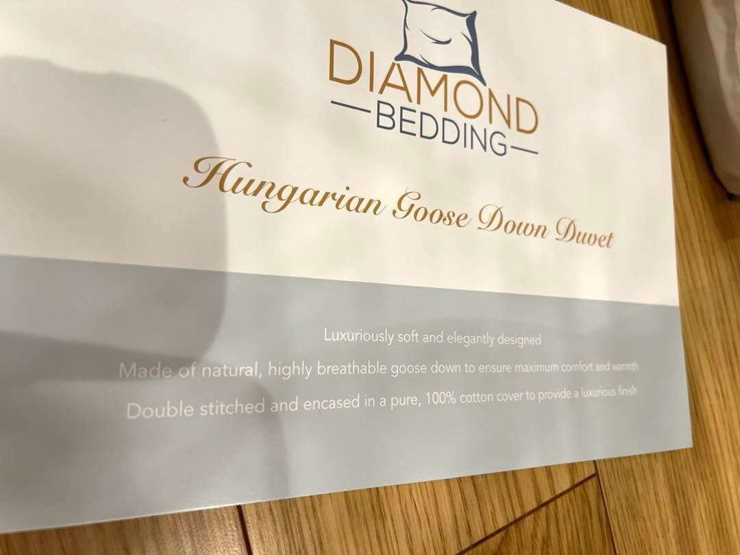 DIAMOND ハンガリー グースダウン2枚合わせセット ダブル　超長綿100%