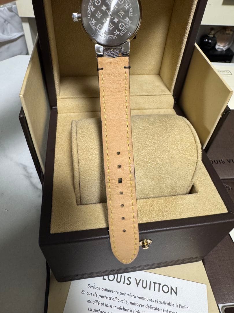 ルイヴィトン タンブール スリム Q12MG ダイヤ クォーツ レディース腕時計