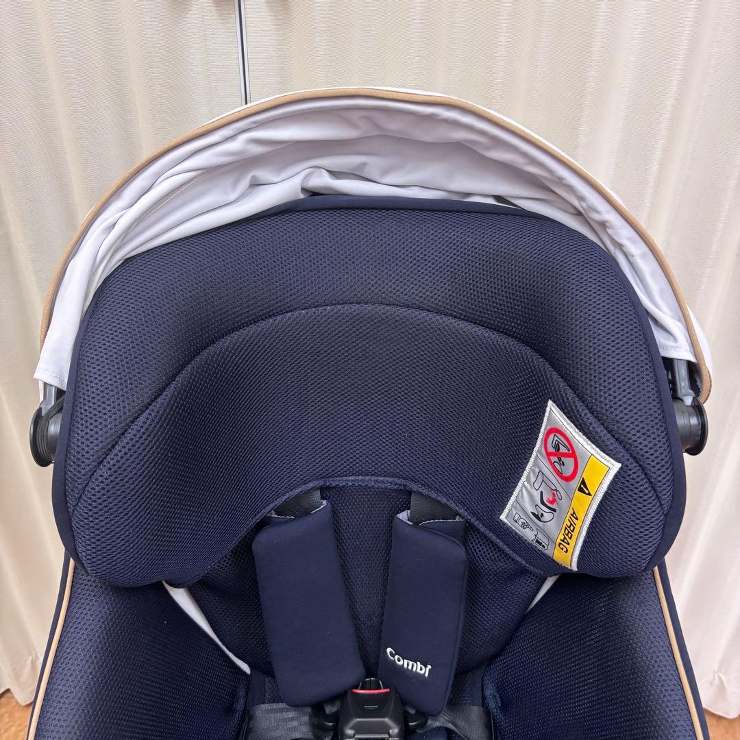 クリーニング済　☆美品☆　コンビ　クルムーヴ　ISOFIX　エッグショック　紺