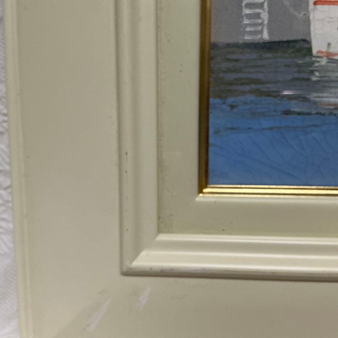 油絵　「オリオ港 」　黒沢久　作品　F6 サイズ 肉筆 油絵 油彩額装作品