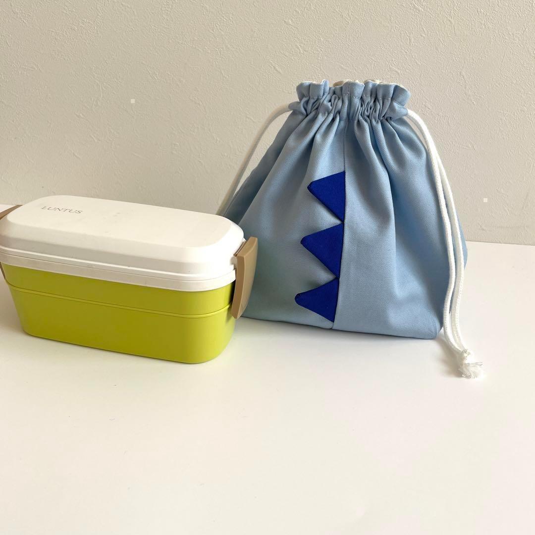 恐竜達の入園入学6点セット　サイズオーダー可　ブルーの恐竜