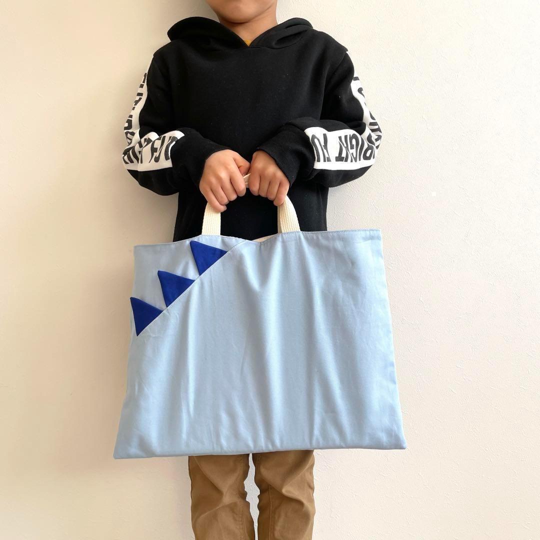 恐竜達の入園入学6点セット　サイズオーダー可　ブルーの恐竜