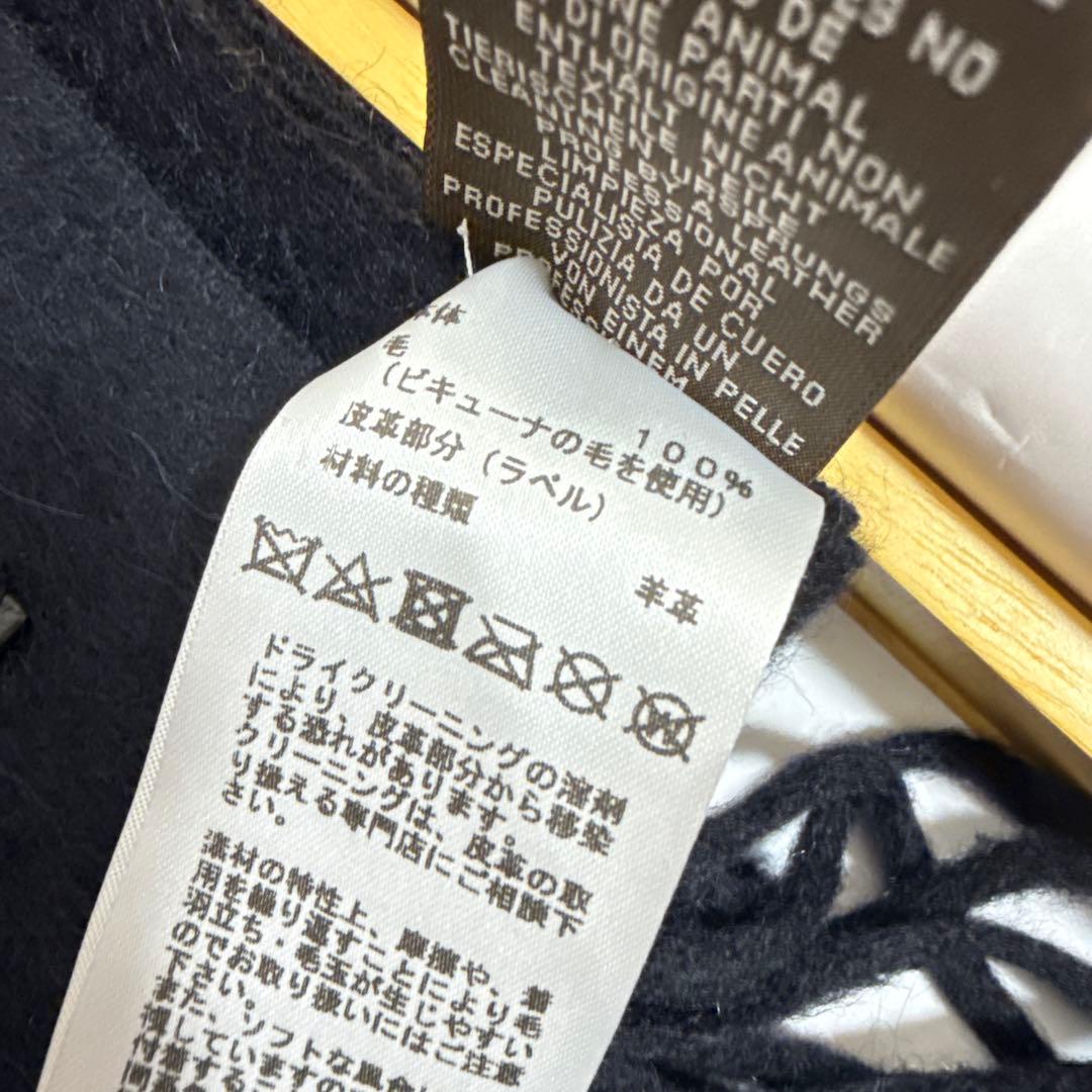 エルメス マフラー ビキューナ100% ネイビー　専用箱付き