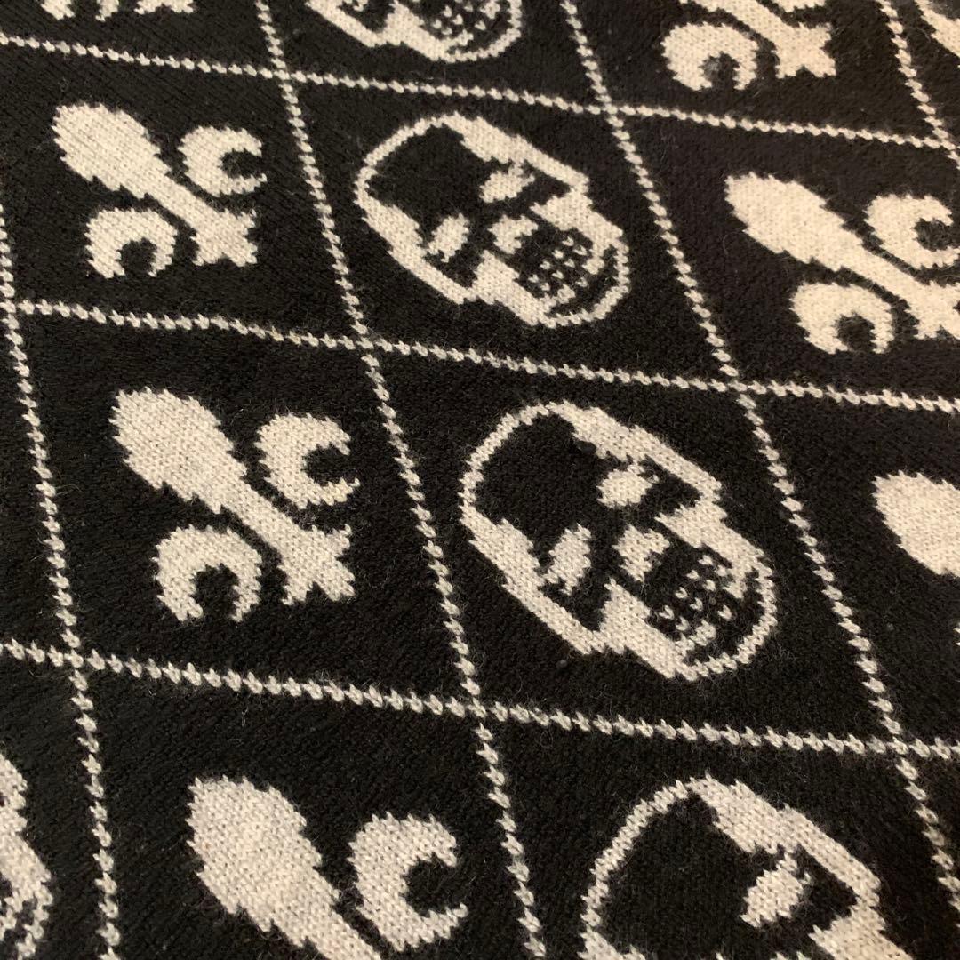 lucien pellat-finet スカルデザインカシミアマフラー