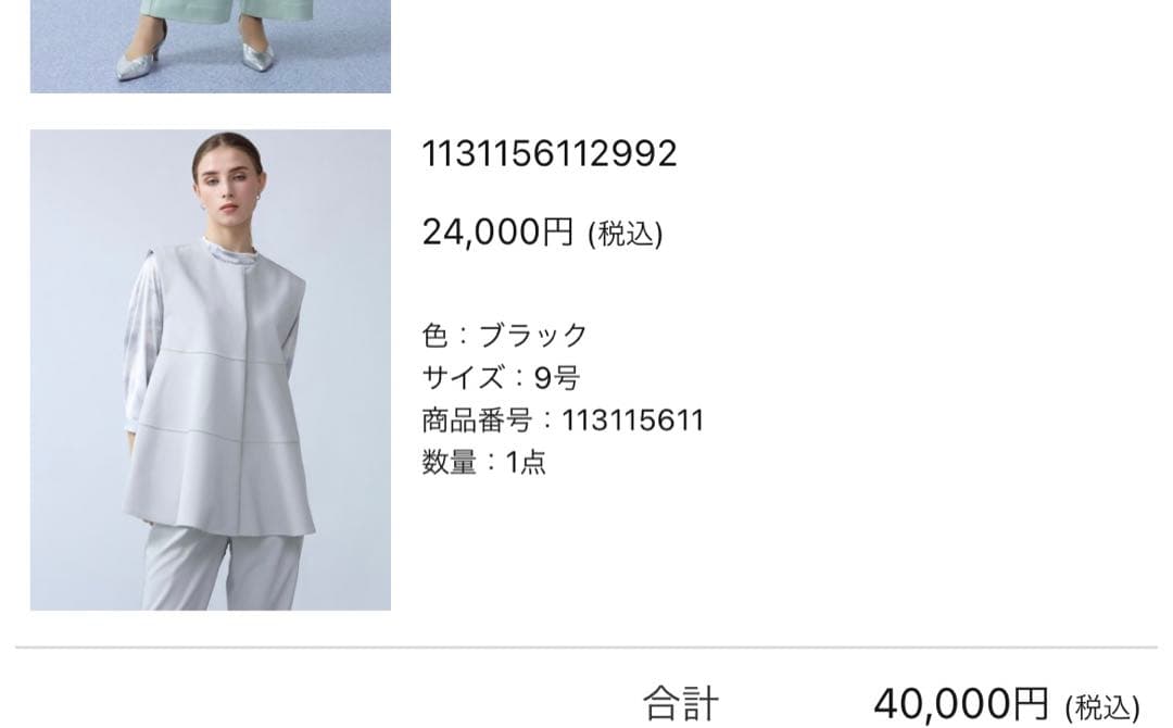 Aga ペプラムジレジャケット 9号　ブラック