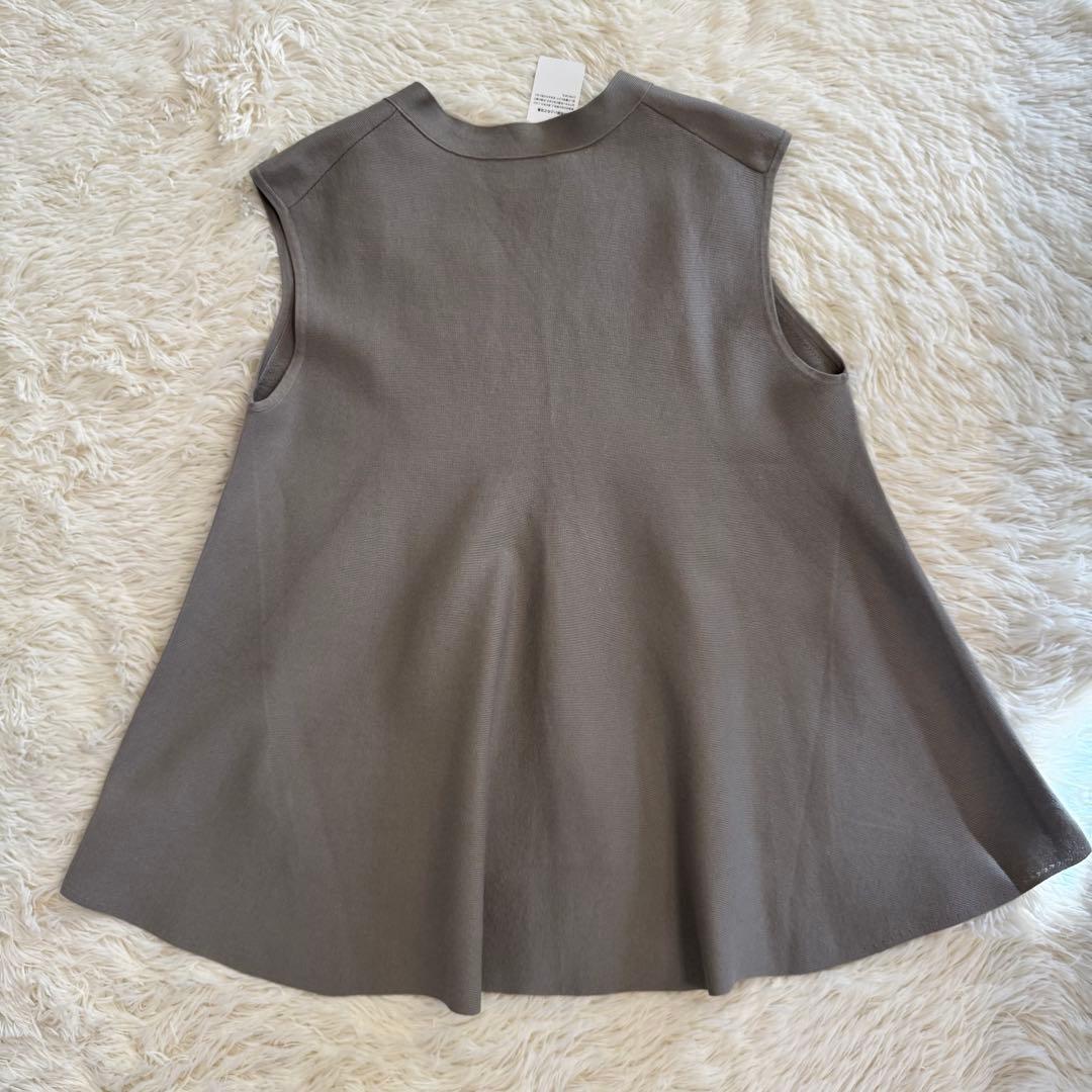 コレバさん専用未使用タグ付きオワーノOWAUNOバッグフレアニットジレLグレー